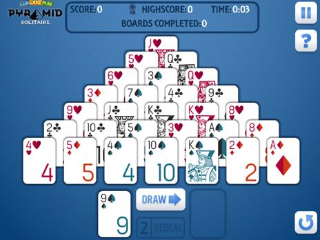 free pyramid solitaire no download